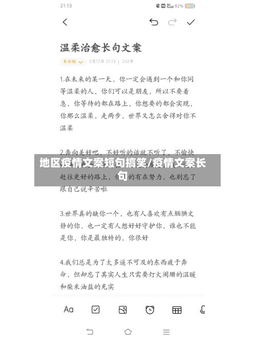地区疫情文案短句搞笑/疫情文案长句