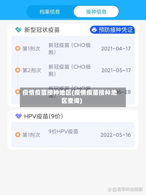 疫情疫苗接种地区(疫情疫苗接种地区查询)